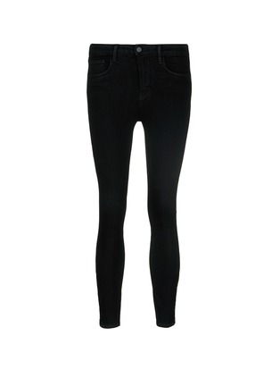 Main View - Click To Enlarge - L'AGENCE - 'Andrea' zip cuff stretch skinny jeans