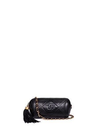 Main View - Click To Enlarge - VINTAGE CHANEL - Mini quilted leather barrel bag