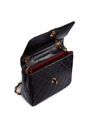 Detail View - Click To Enlarge - VINTAGE CHANEL - Square quilted lambskin leather big CC flap bag