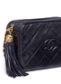  - VINTAGE CHANEL - Tassel logo quilted leather chain bag