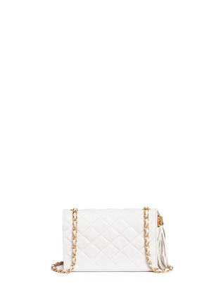 Detail View - Click To Enlarge - VINTAGE CHANEL - Chunky tassel charm quilted leather flap bag