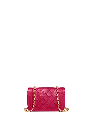 Detail View - Click To Enlarge - VINTAGE CHANEL - Border tab mini quilted leather flap bag