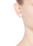 Figure View - Click To Enlarge - KENNETH JAY LANE - Medium glass pearl stud earrings