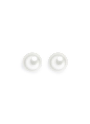 Main View - Click To Enlarge - KENNETH JAY LANE - Glass pearl stud earrings