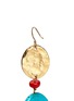 Detail View - Click To Enlarge - KENNETH JAY LANE - Marbled stone metal plate drop earrings