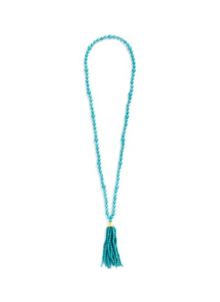 Main View - Click To Enlarge - KENNETH JAY LANE - Marbled bead tassel necklace