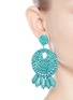 Figure View - Click To Enlarge - KENNETH JAY LANE - Beaded gypsy hoop earrings