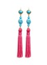 Main View - Click To Enlarge - KENNETH JAY LANE - Carved bead tassel drop earrings