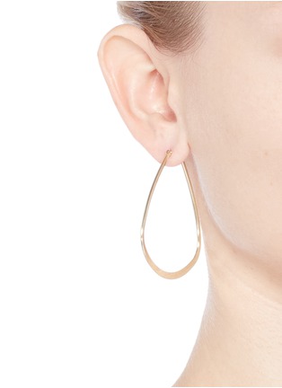 Figure View - Click To Enlarge - KENNETH JAY LANE - Triangle frame hoop earrings