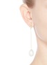Figure View - Click To Enlarge - KENNETH JAY LANE - Glass pearl drop curb chain earrings