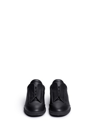 Front View - Click To Enlarge - 10673 - 'Future' calfskin leather low top sneakers
