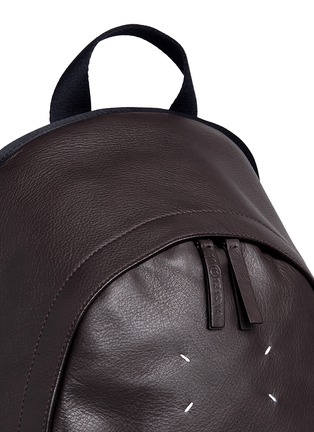 Detail View - Click To Enlarge - 10685 - Asymmetric zip pocket calfskin leather backpack