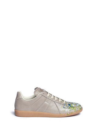 Main View - Click To Enlarge - 10673 - 'Replica' paint splash leather sneakers