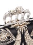 Detail View - Click To Enlarge - ALEXANDER MCQUEEN - 'Surrealist Diamante' embellished silk satin knuckle clutch