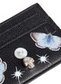 Detail View - Click To Enlarge - ALEXANDER MCQUEEN - Skull nocturnal butterfly print leather card holder