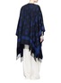 Back View - Click To Enlarge - ALEXANDER MCQUEEN - Skull jacquard wool-cashmere fringed cape