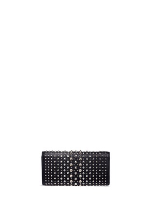 Detail View - Click To Enlarge - ALEXANDER MCQUEEN - Skull charm stud leather chain continental wallet