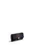 Figure View - Click To Enlarge - ALEXANDER MCQUEEN - Skull charm stud leather chain continental wallet