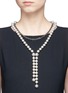 Figure View - Click To Enlarge - LANVIN - Glass pearl tier chain necklace