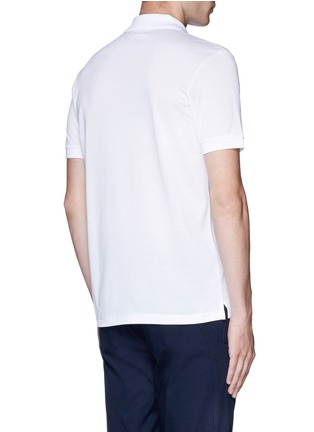 Back View - Click To Enlarge - LANVIN - Slim fit reverse seam polo shirt