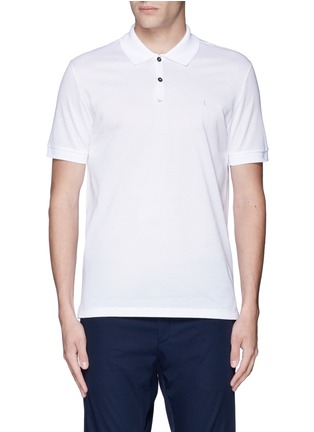 Main View - Click To Enlarge - LANVIN - Slim fit reverse seam polo shirt