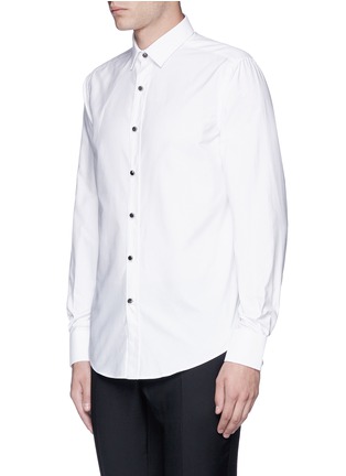 Front View - Click To Enlarge - LANVIN - Metal button tuxedo shirt
