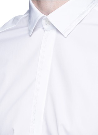 Detail View - Click To Enlarge - LANVIN - Slim fit collar trim tuxedo shirt