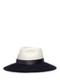 Figure View - Click To Enlarge - LANVIN - Colourblock rabbit furfelt and straw hat