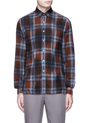Main View - Click To Enlarge - LANVIN - Overdyed check plaid shirt