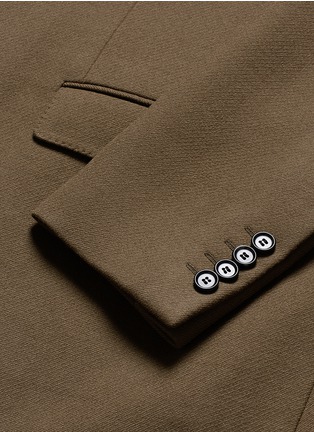 Detail View - Click To Enlarge - LANVIN - Slim fit contrast collar wool coat
