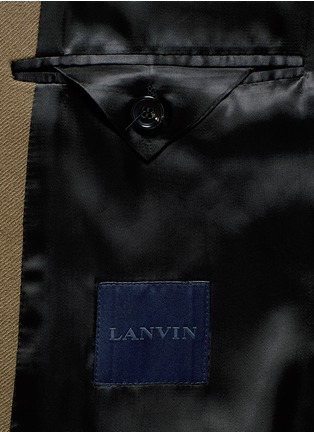  - LANVIN - Slim fit contrast collar wool coat