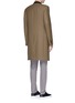 Back View - Click To Enlarge - LANVIN - Slim fit contrast collar wool coat