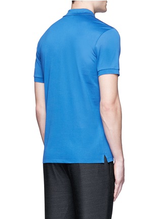Back View - Click To Enlarge - LANVIN - Slim fit reverse seam polo shirt
