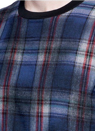 Detail View - Click To Enlarge - LANVIN - Overdyed check plaid front T-shirt