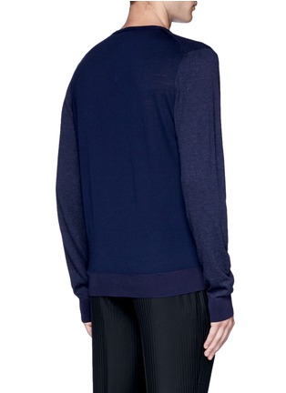 Back View - Click To Enlarge - LANVIN - Mixed media sweater