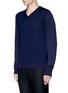 Front View - Click To Enlarge - LANVIN - Mixed media sweater