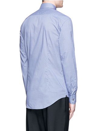 Back View - Click To Enlarge - LANVIN - Mix check plaid cotton shirt