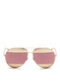 Main View - Click To Enlarge - DIOR - 'Dior Split' inset metal aviator mirror sunglasses