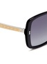 Detail View - Click To Enlarge - GUCCI - Logo temple acetate oversize square sunglasses