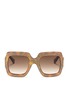 Main View - Click To Enlarge - GUCCI - Rhinestone pavé tortoiseshell acetate oversize square sunglasses
