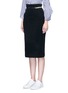 Front View - Click To Enlarge - TOGA ARCHIVES - Snakeskin print belt wool knit skirt