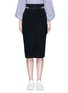 Main View - Click To Enlarge - TOGA ARCHIVES - Snakeskin print belt wool knit skirt