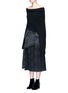 Detail View - Click To Enlarge - TOGA ARCHIVES - Detachable overlay wool knit dress