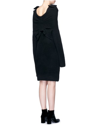 Back View - Click To Enlarge - TOGA ARCHIVES - Detachable overlay wool knit dress