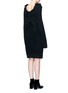 Back View - Click To Enlarge - TOGA ARCHIVES - Detachable overlay wool knit dress