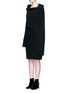 Front View - Click To Enlarge - TOGA ARCHIVES - Detachable overlay wool knit dress
