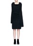 Main View - Click To Enlarge - TOGA ARCHIVES - Detachable overlay wool knit dress