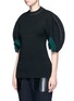 Front View - Click To Enlarge - TOGA ARCHIVES - Puff sleeve wool knit top