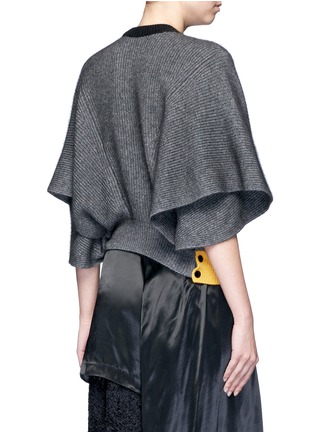 Back View - Click To Enlarge - TOGA ARCHIVES - Asymmetric rib knit cape top