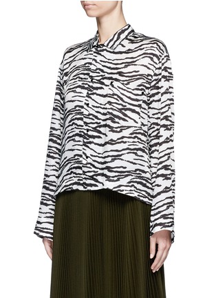Front View - Click To Enlarge - TOGA ARCHIVES - Leopard print cupro shirt